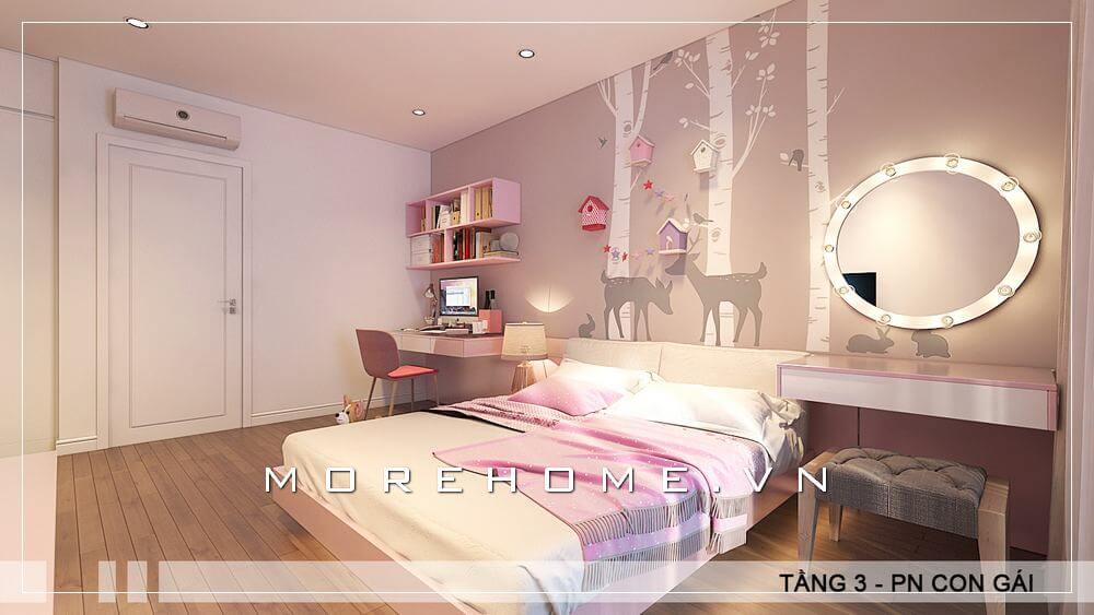 Giấy dán tường màu hồng tại hải phòng
